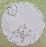 Plauener Spitze Stickerei Frühling Schneeglöckchen