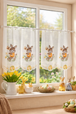 Kurzgardine Plauener Spitze Osterhase Höhe 40cm