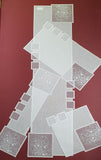 Plauener Spitze modern Schneeballspitze 3-D Stickerei Tischläufer Größe 18x70cm eckig