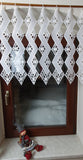 Plauener Spitze Kurzgardine  Schneekristalle Höhe 60cm