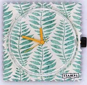 Stamps- Uhr Fern Wie im Baukastensystem Armband und passende Uhr zusammenstellen, Uhr einfach auf das Uhrenarmband klicken ,den Tag genießen und Komplimente einheimsen! ODER: Stamps- Uhren mit dem angebrachten Kleber an den Spiegel, ins Auto und so weiter, kleben. Größe Zifferblatt: 4,5x4,5cm 2 Jahre Garantie auf das Uhrwerk