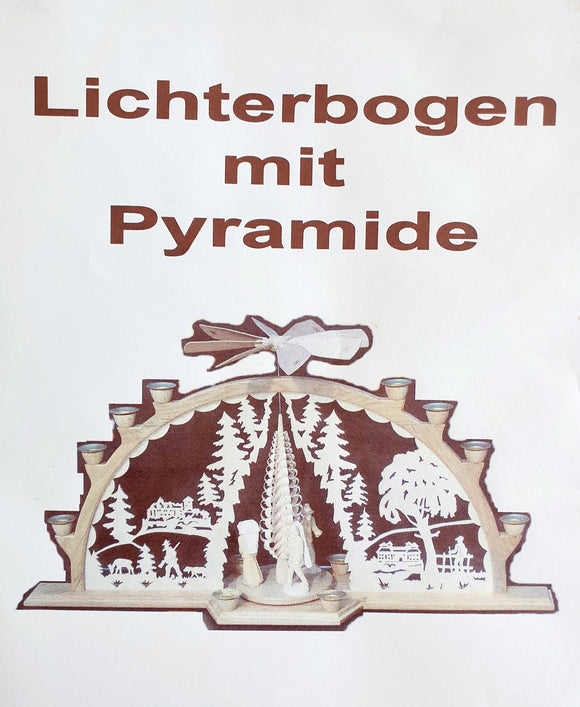 Laubsägevorlage für Schwibbogen mit Pyramide Art. 1383