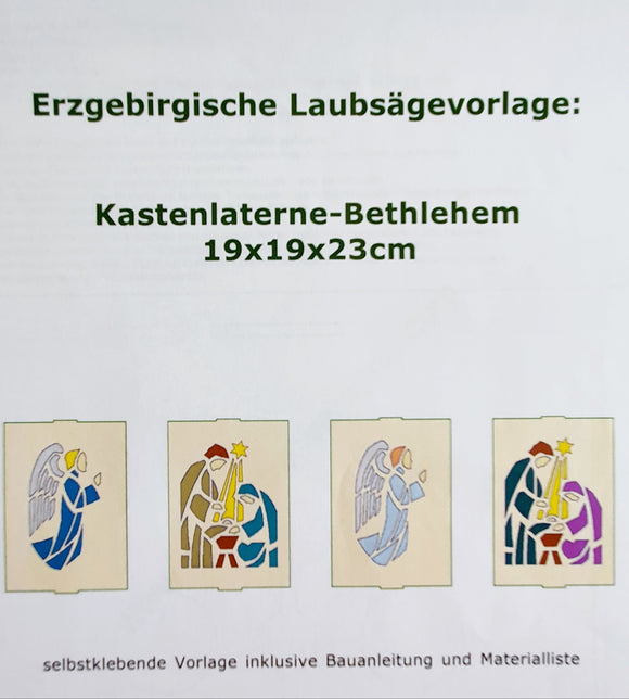 Laubsägevorlage für Kastenlaterne Bethlehem Art. 2380