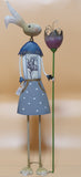Osterhasen  Deko  Metall mit floralen Motiven