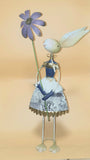 Osterhasen  Deko  Metall mit floralen Motiven