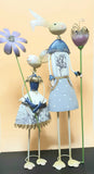Osterhasen  Deko  Metall mit floralen Motiven