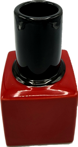 Blumenvase , Nagellack -Flasche in rot/schwarz oder schwarz/silber Gr: 18x9cm