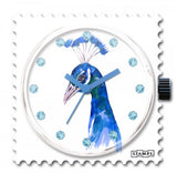 Stamps- Uhr Diamond Peacock mit echten Swarovskisteinen